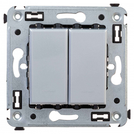 DKC Avanti Закаленная сталь Выключатель двухклавишный