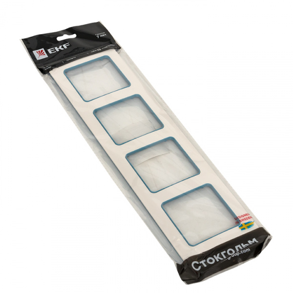 EKF PROxima Стокгольм Белый Линия синяя Рамка 4-ая