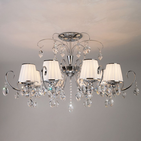 Люстра с хрусталем 10021/8 хром Eurosvet Rosalva