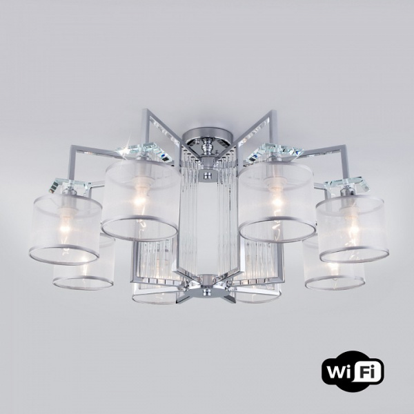 Умный потолочный светильник 60123/8 хром Eurosvet Fargo Умный потолочный светильник 60123/8 хром Eurosvet Fargo