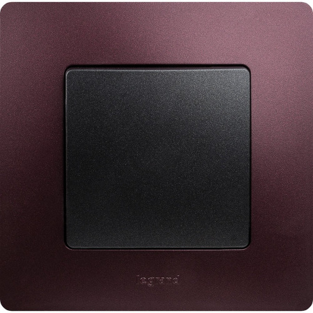 Legrand Etika Антрацит Выключатель 1-клавишный, авт.клеммы, 10AX, 250 В