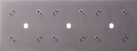 Donel Рамка тройная на 1+1+1 тумблер, тип C/D, вороненая сталь, серия N96 Superfine, DTFLA3111GB