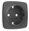 Лицевая панель OMEGA (Графит Мягкое касание) для электрической розетки с заземлением QUANT OP9060