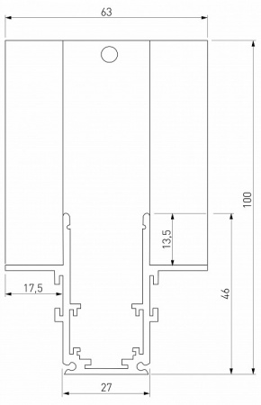 Slim Magnetic Коннектор угловой внутренний для встраиваемого шинопровода под ГКЛ 12,5мм белый 85211/00 Elektrostandard Slim Magnetic a067499