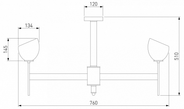 Умный потолочный светильник 60130/8 латунь Smart Eurosvet Arrista
