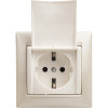 Legrand Valena Бел Розетка 1-ая с/з с крышкой
