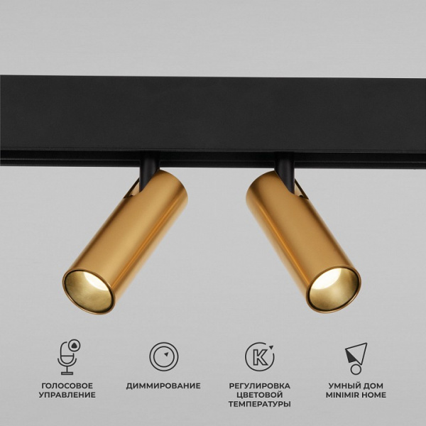Slim Magnetic Умный трековый светильник 14W 2700-6500K Dim Dual (латунь) 85056/01 Elektrostandard Slim Magnetic a063527