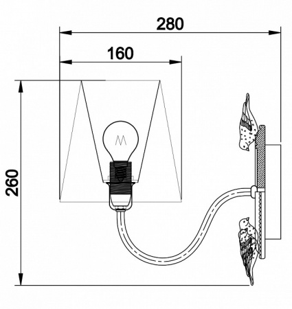 Настенный светильник (бра) ARM023-01-S Maytoni Bouquet
