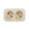 Legrand Quteo IP 20 Слоновая кость Розеточный блок с предварительным подключением 2 x 2К+З с защитными шторками - 16 A - 250 В~