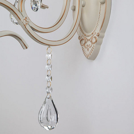 Бра с хрусталем 12205/1 белый Eurosvet Etna