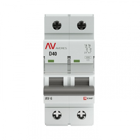 EKF Averes AV-6  Автоматический выключатель  (D) 2P 40А 6kA