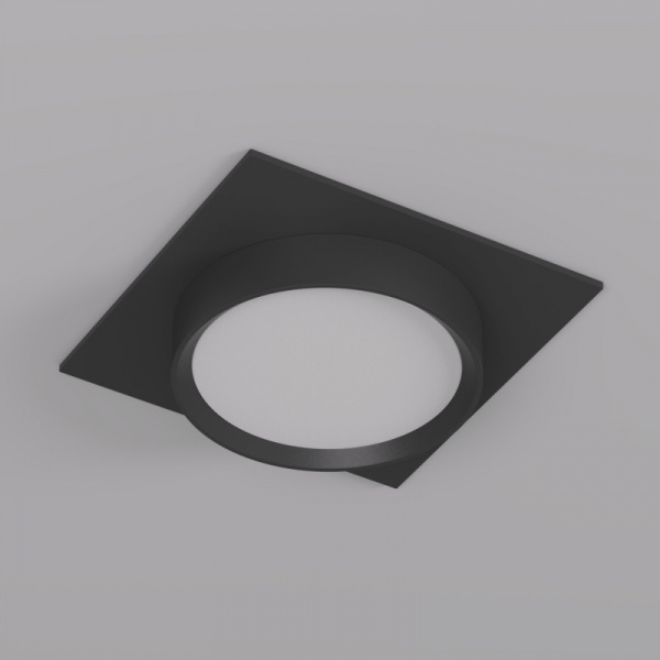 DK2091-BK Встраиваемый светильник FLAT, IP 20, до 15 Вт, GX53, LED, черный, алюминий