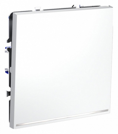 Проходной переключатель встраиваемый VOLTUM S70 одноклавишный с подсветкой 10А, (белый матовый)