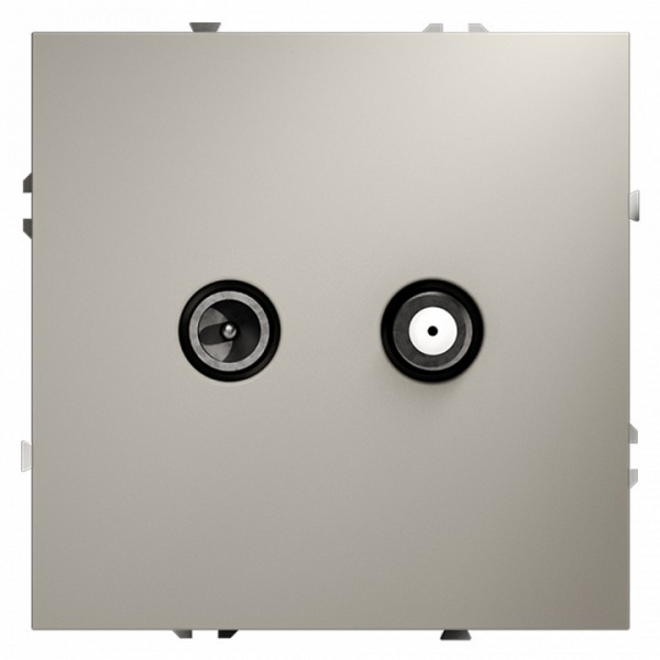 Розетка телевизионная встраиваемая VOLTUM S70 оконечная TV+SAT, (кашемир) Розетка телевизионная встраиваемая VOLTUM S70 оконечная TV+SAT, (кашемир)