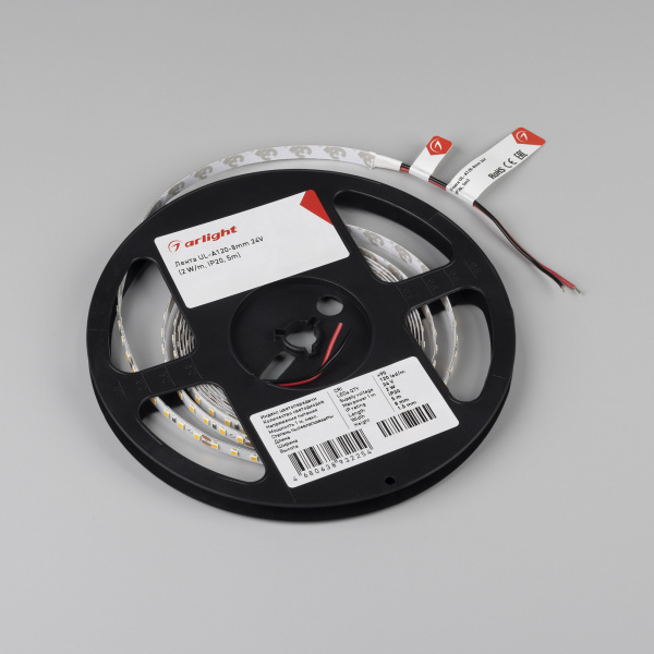 Arlight Лента UL-A120-8mm 24V Warm2700 (2 W/m, IP20, 5m) (Открытый)