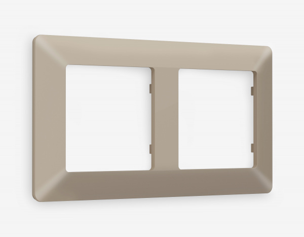 Рамка ALFA Line (Серо-бежевый матовый) 2-ая AF110362