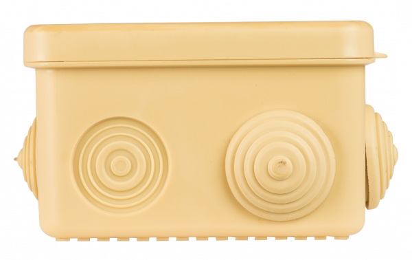 EKF PROxima Коробка распаячная КМР-030-031 с крышкой (80х80х50) 7 мембранных вводов светлое дерево IP54