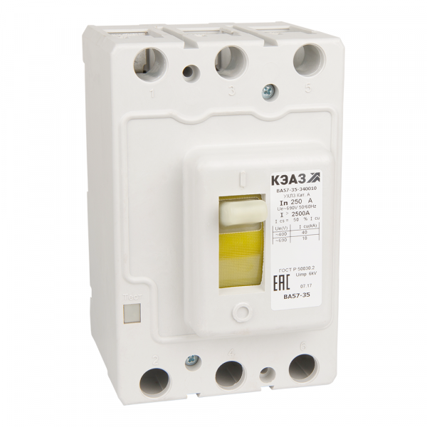 КЭАЗ Выключатель автоматический ВА57-35-340010-250А-2500-690AC-УХЛ3