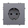 Розетка штепсельная SCHUKO 16A/250 В, серый Kollinger Eclipse EC-014GY