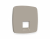Лицевая панель OMEGA (Серо-бежевый матовый) для компьютерной/телефонной розетки RJ-45/RJ-11 QUANT OP3720