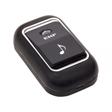 Звонок беспр. на батарейках Classic (2х1,5В АА, черный, 51 мелод. с индик. 4 ур.) EKF