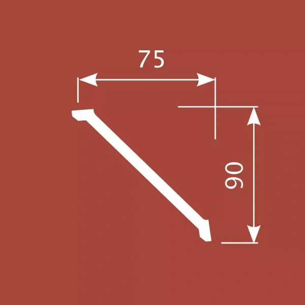 Карниз KX031, 90х75, 2000мм, Экополимер/10