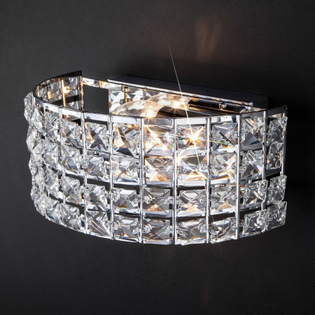 Настенный светильник с хрусталем 10115/2 хром Eurosvet Kira