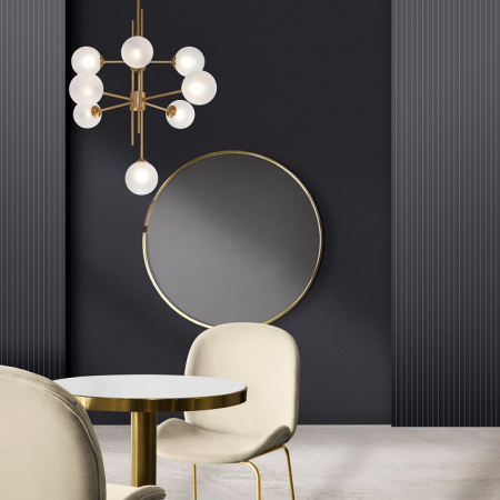 Потолочный светильник cо стеклянными плафонами 50383 латунь Eurosvet Volver