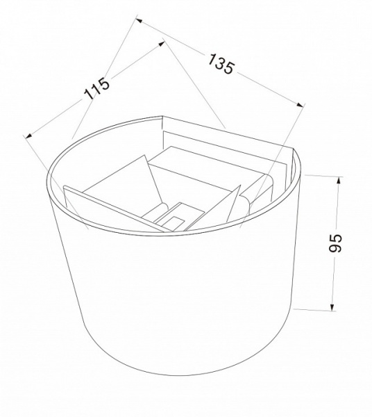 Настенный светильник (бра) O573WL-L6GR Maytoni Fulton