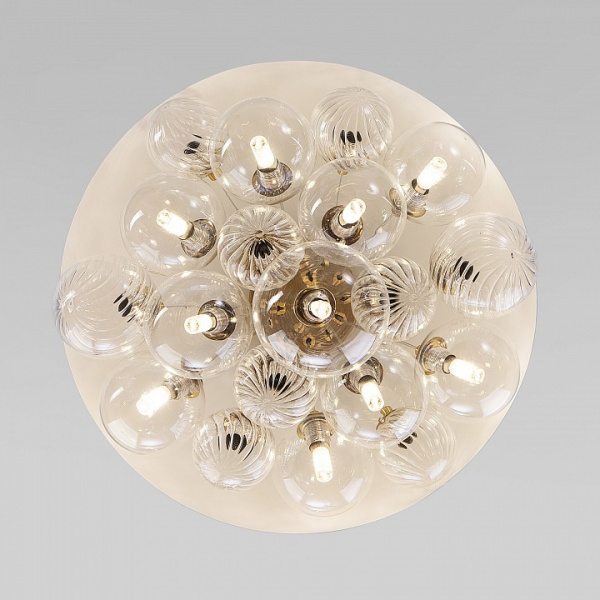 Подвесной светильник со стеклянными плафонами 30177 латунь Eurosvet Anait