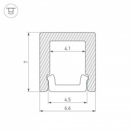 Профиль Arlight ARH-Micro-0607-2000 Anod 036398