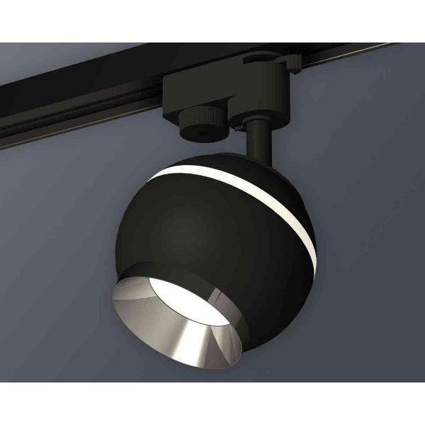 Комплект трекового светильника Ambrella light Track System XT1102003 SBK/PSL черный песок/серебро полированное (A2521, C1102, N7032)