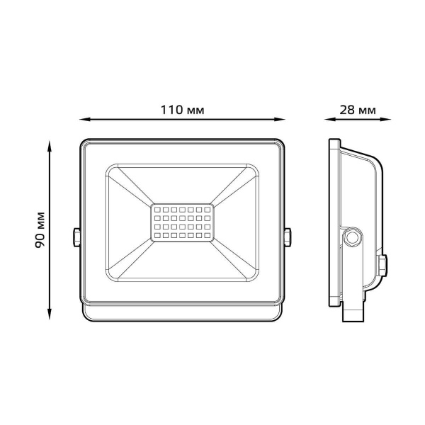 Прожектор светодиодный Gauss Slim 30W 6500К 613120330 Прожектор светодиодный Gauss Slim 30W 6500К 613120330