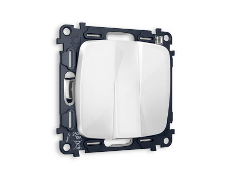 Комплект механизма 3-клавишного выключателя OMEGA MO105010 Белый глянец QUANT