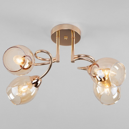 Потолочная люстра с плафонами 30171/4 золото Eurosvet Roselyn