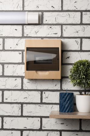 EKF PROxima Щит распределительный навесной ЩРН-П- 8 светлое дерево IP41