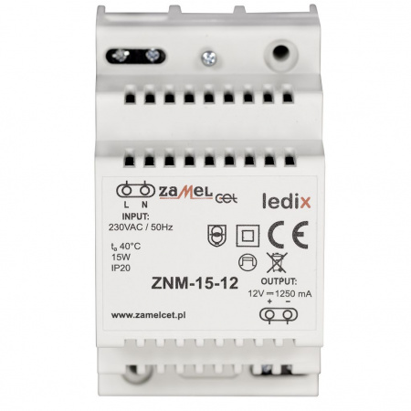 Zamel Блок питания LED 12V DC 15W на DIN-рейку