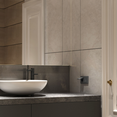 Рамка из поликарбоната на 2 поста Stark графит матовый W0021864