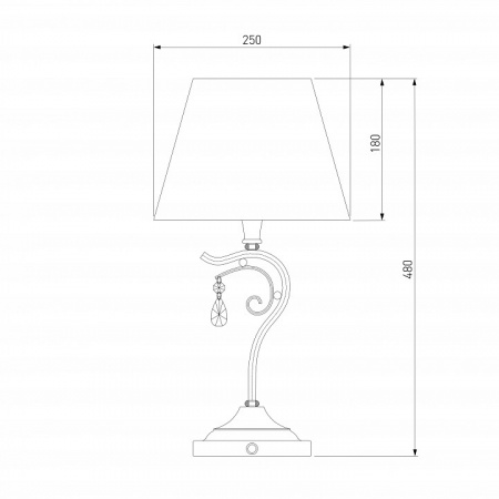 Классическая настольная лампа 01022/1 серебро Eurosvet Incanto
