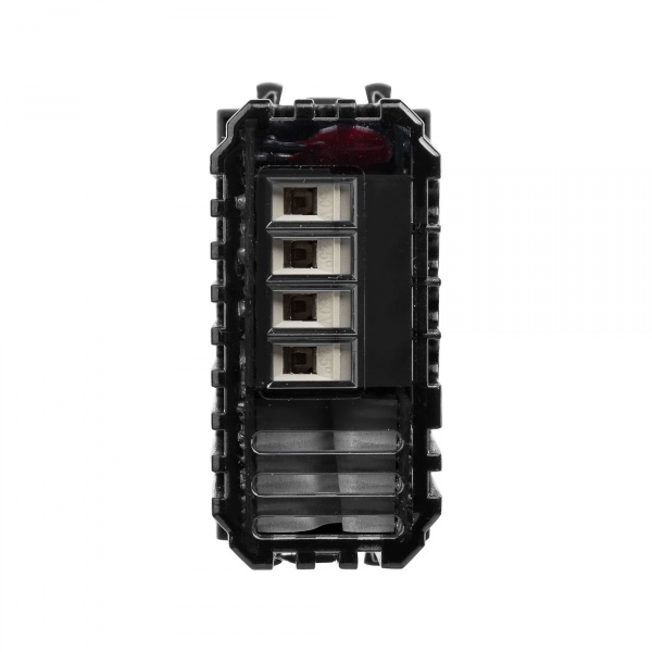 DKC Avanti Закаленная сталь Диммер кнопочный для LED ламп 1модуль