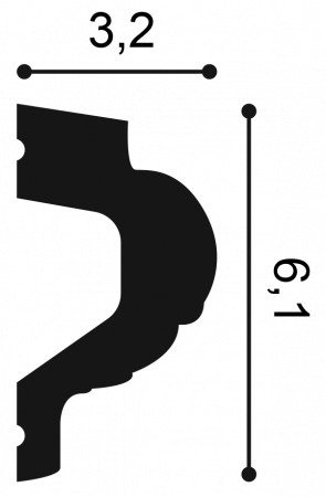 P3020F гибкий  молдинг