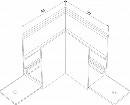 Slim Magnetic Коннектор угловой для накладного шинопровода 85090/11 Elektrostandard Slim Magnetic a062194