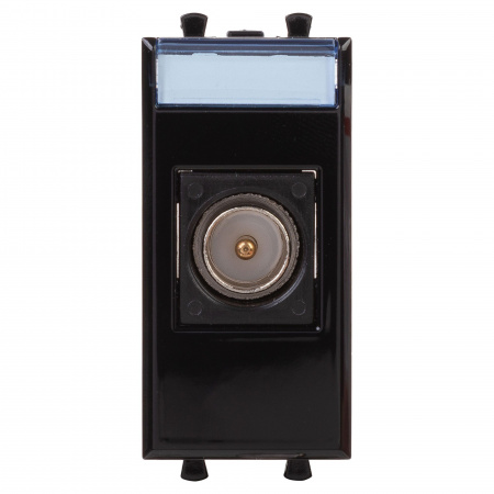 DKC Avanti Черный квадрат ТВ розетка оконечная 1 модуль