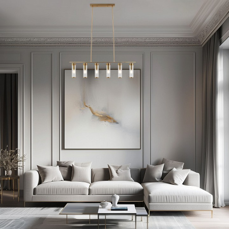 Потолочный светильник со стеклянными плафонами 60166 латунь Eurosvet Oriens