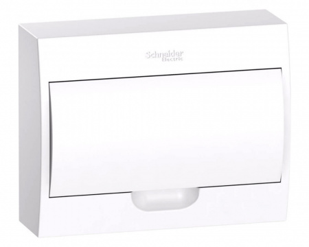 SE EASY 9 Корпус навесной с белой дверью 1ряд/12мод, IP40, IK07, 63А, 2 клеммы