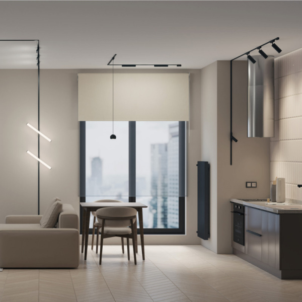 DK5376-BK Светильник для трека Air, серия Hang 2700-6500 со светодиодом, ?80*76мм, 48V DC, 5W, RA?95, 120°, 2700-6500K, IP20, черный, алюминий