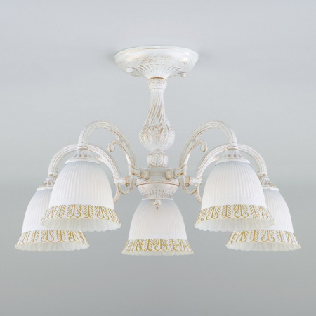 Потолочная люстра 60107/5 белый с золотом Eurosvet Campina