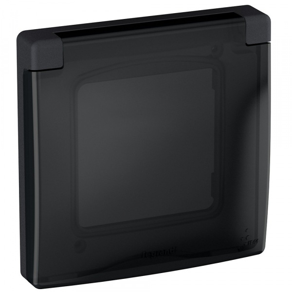Legrand INSPIRIA Антрацит Рамка с защитной крышкой IP 44