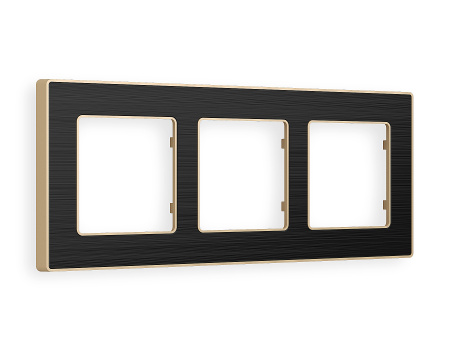 Рамка ALFA Arctic (Черный Стекло органическое/Шампань) 3-ая AF580543
