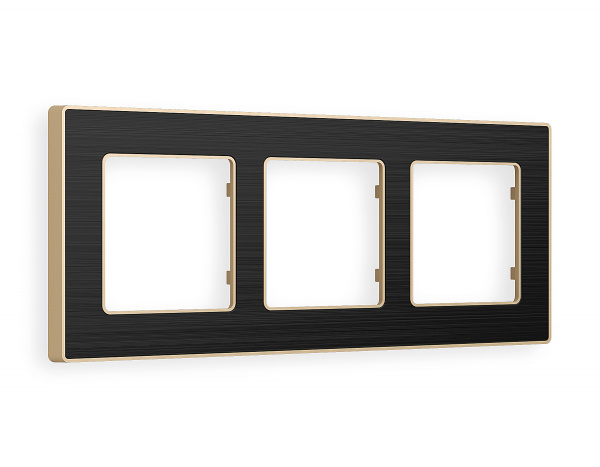 Рамка ALFA Arctic (Черный Стекло органическое/Шампань) 3-ая AF580543